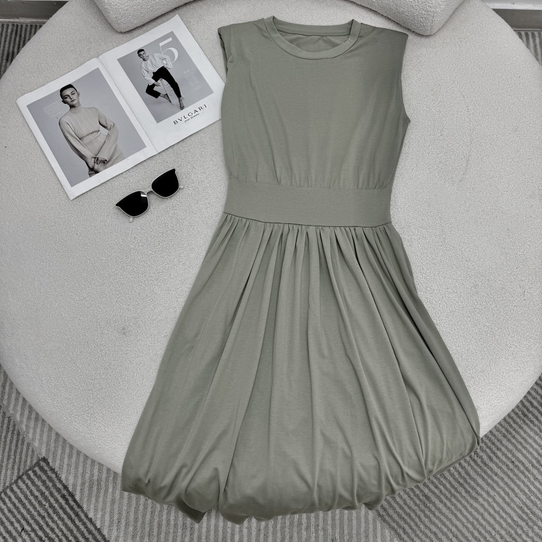 Sleeveless Cotton Dress with Waist Belt, Elegant and Slimming - Spring/Summer 7 cmp i1747669182378 54 0 5