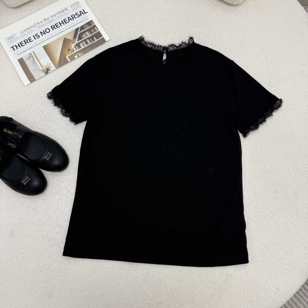 Lace Trim Short Sleeve T-Shirt: Soft, Comfortable, and Slightly Sexy 7 cmp i1749392540541 938 0 5