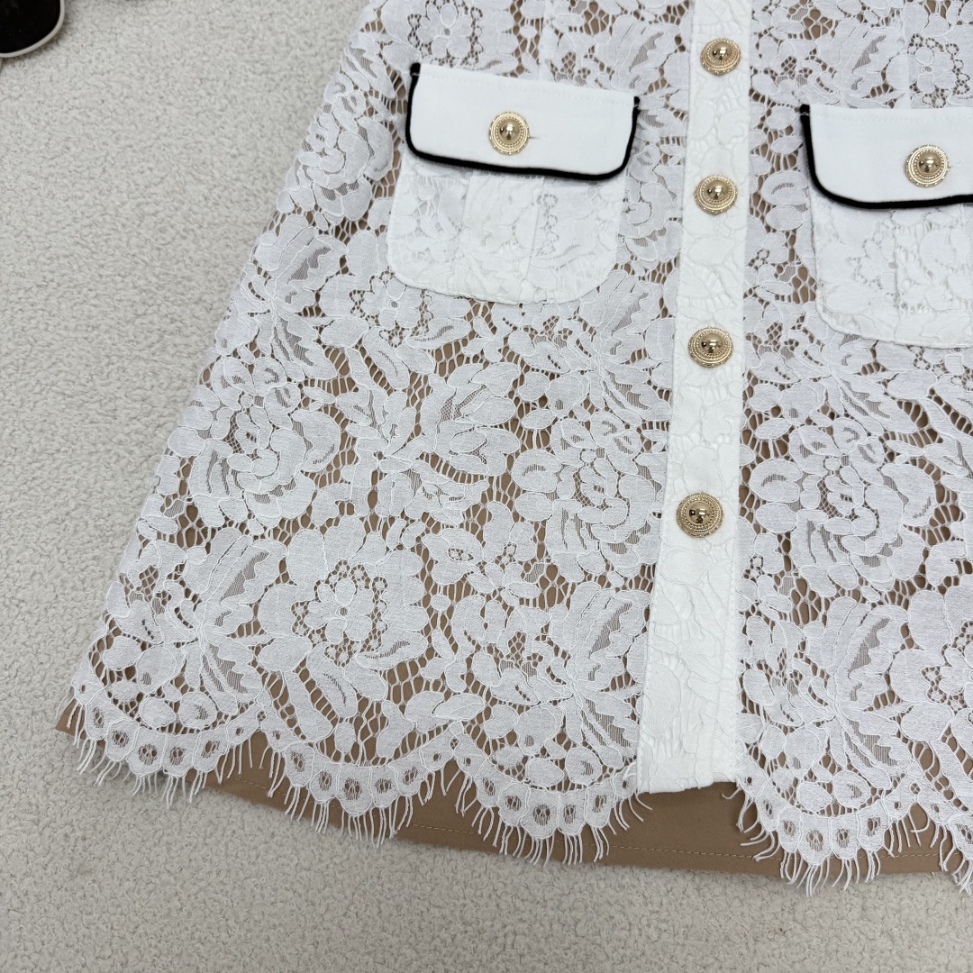 Elegant Two-Tone Lace Dress with Lapel Collar - Spring/Summer Collection 8 cmp i1750951083813 5081 0 6