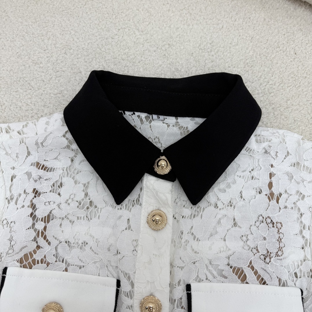 Elegant Two-Tone Lace Dress with Lapel Collar - Spring/Summer Collection 5 cmp i1750951083814 3317 0 3