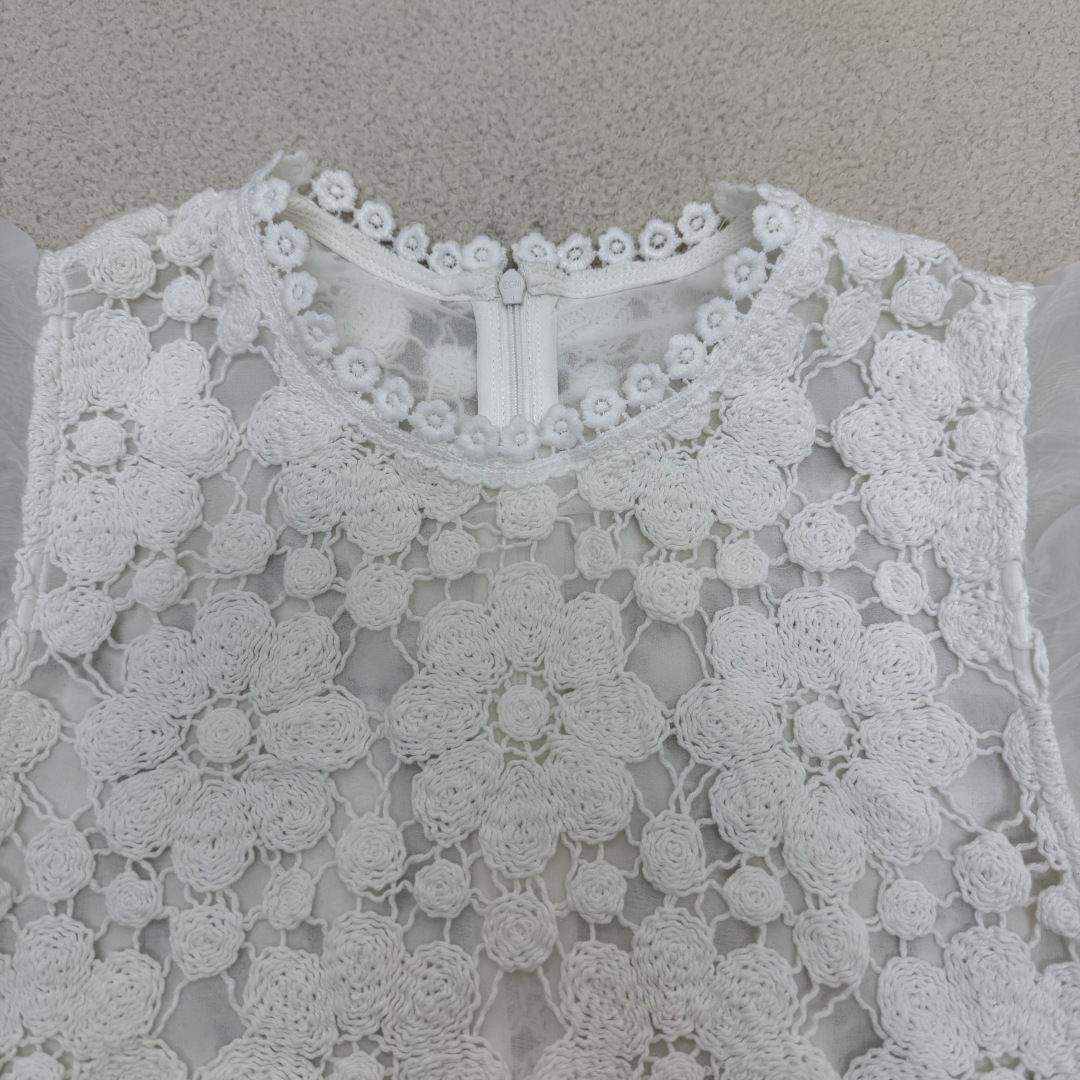 Elegant Lace Top with Mesh Flutter Sleeves - Chic & Sophisticated Design 4 cmp i1750951584404 4702 0 2