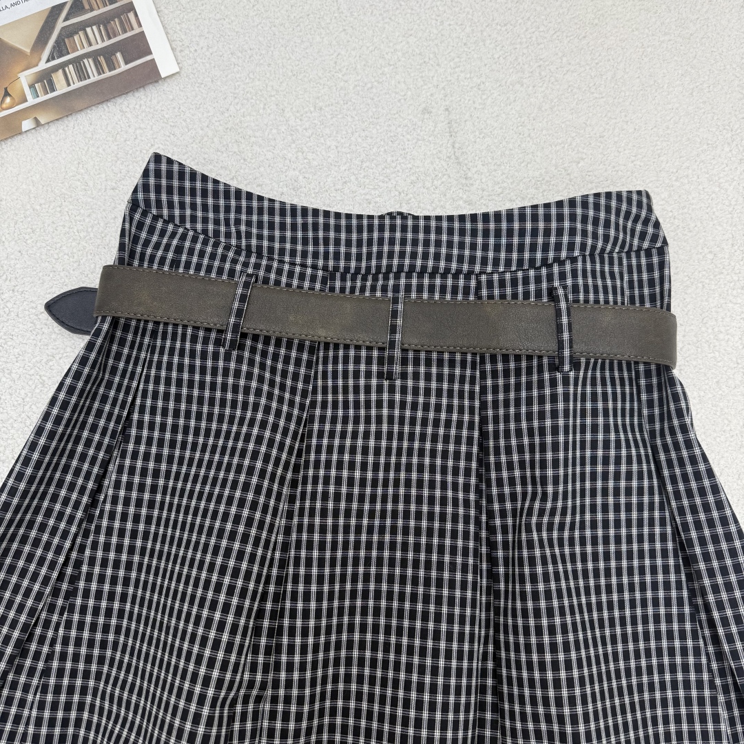 Elegant Embroidered Plaid Midi Skirt with Belt - Vintage A-Line Design 9 cmp i1754148590866 6532 0 8