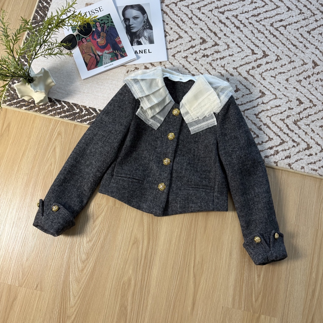 Elegant Detachable Embroidered Collar Gray Skirt Suit - Autumn/Winter 25 Collection 3 cmp i1757693379194 2491 0 1