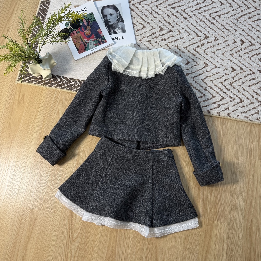 Elegant Detachable Embroidered Collar Gray Skirt Suit - Autumn/Winter 25 Collection 10 cmp i1757693385825 8622 0 8