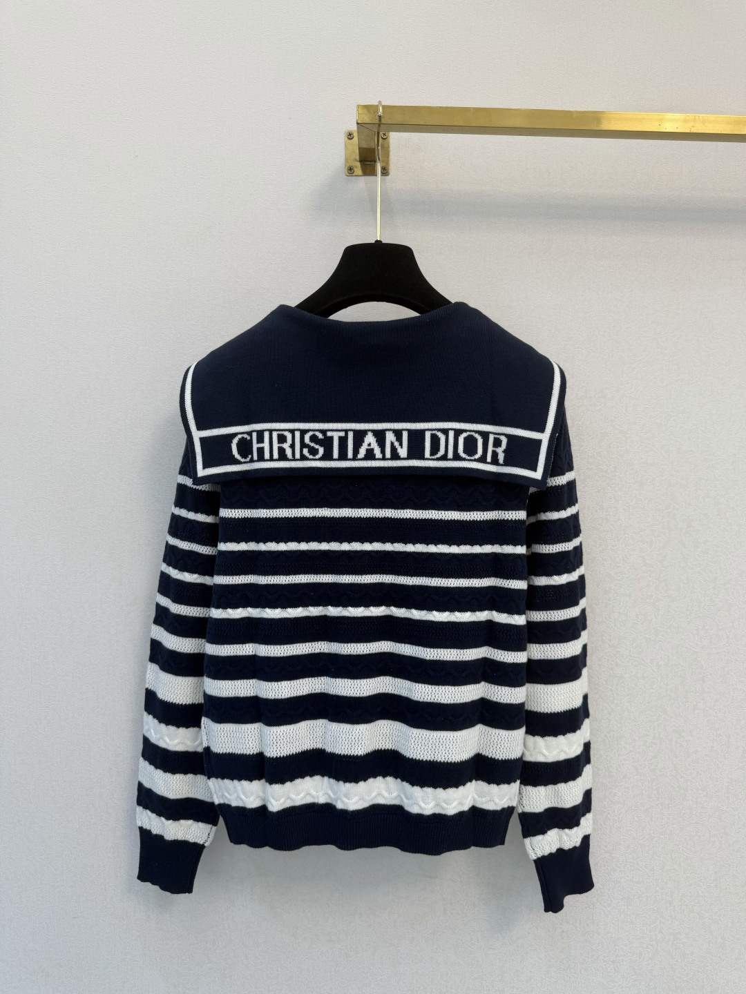 迪奥新品🆕🆕 海军领长袖💗💗实拍图🆕🆕两色3码