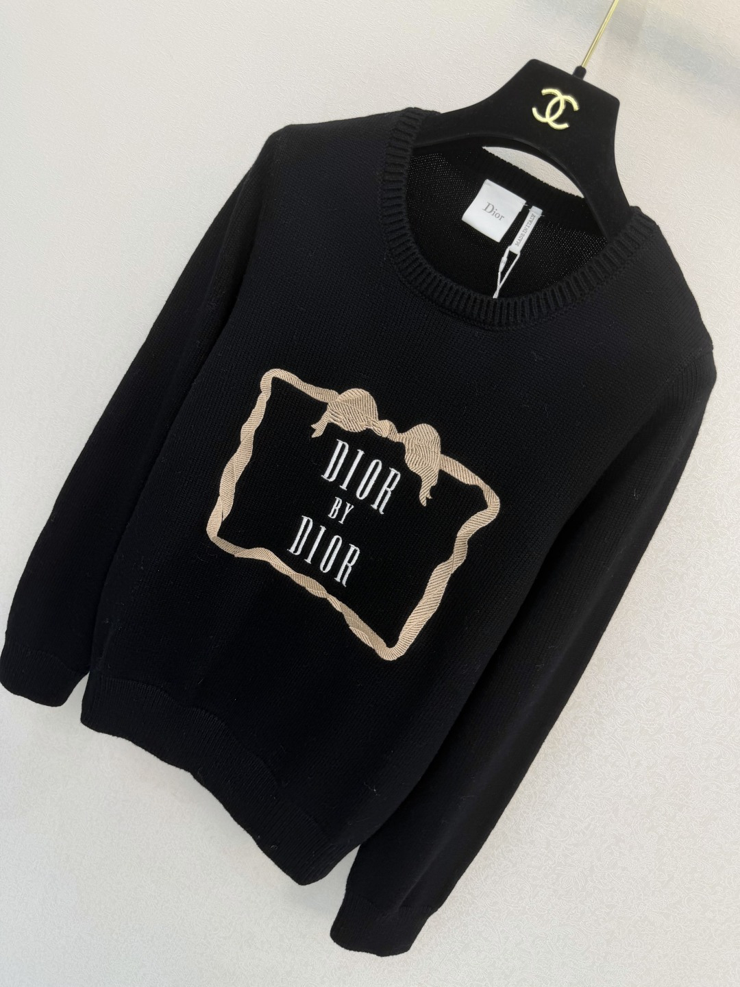 迪奥新品🆕🆕 圆领长袖💗💗实拍图🆕🆕两色3码