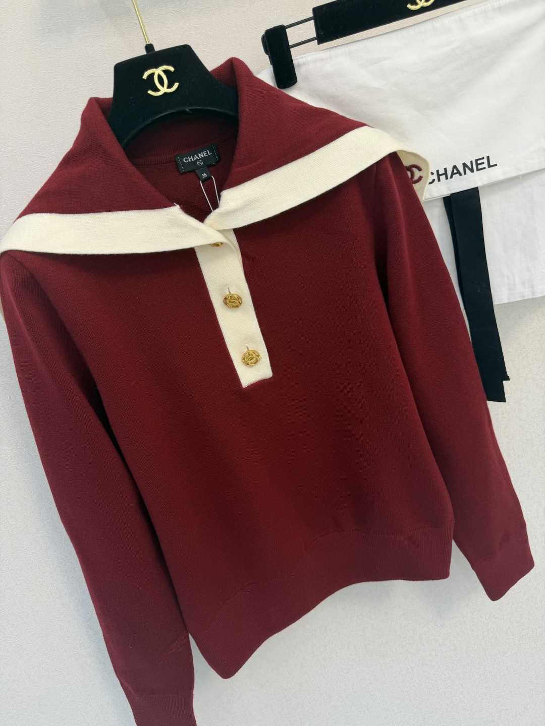 小香新品🆕🆕 海军领半开衫💗💗实拍图🆕🆕两色3码