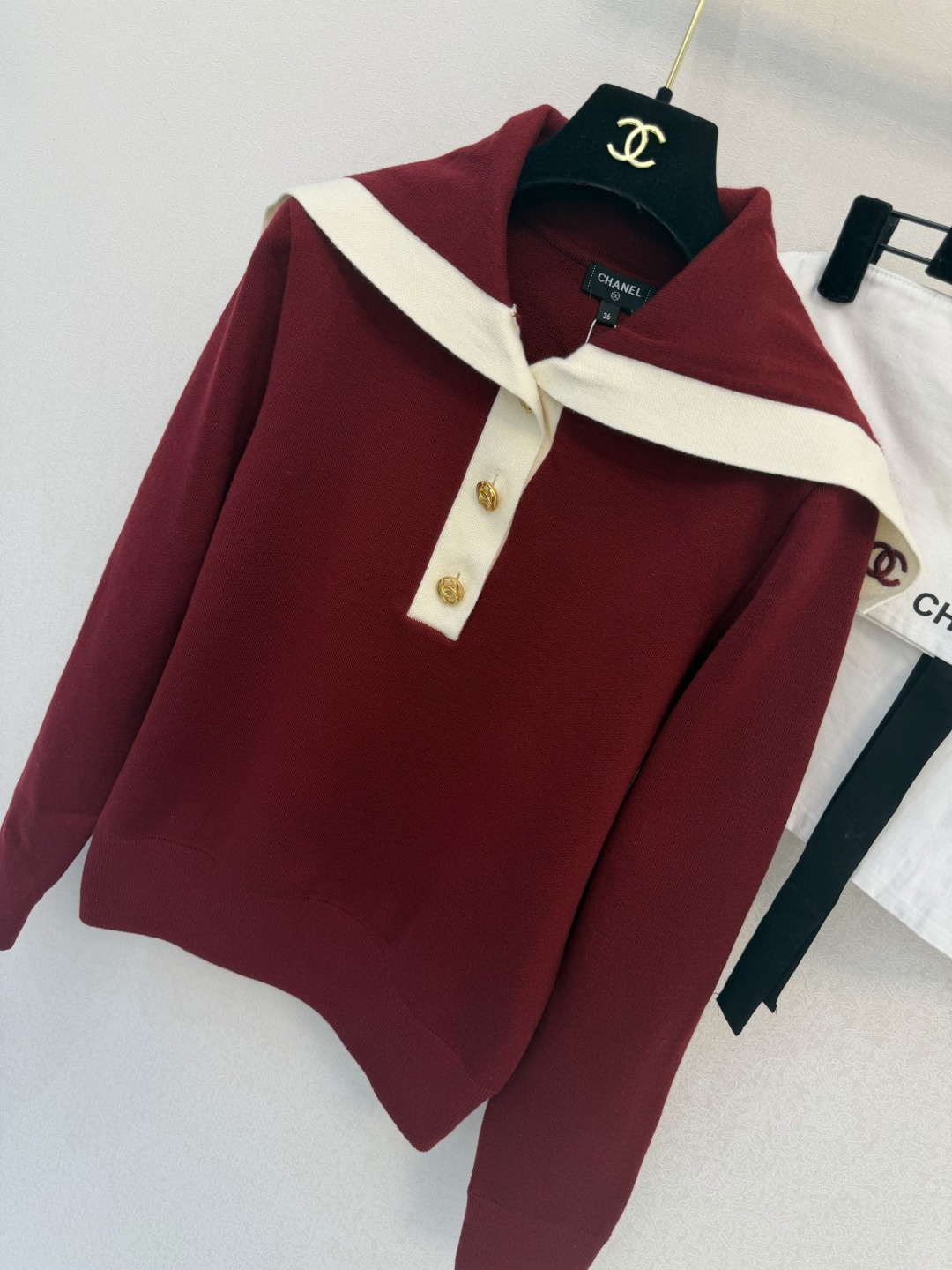 小香新品🆕🆕 海军领半开衫💗💗实拍图🆕🆕两色3码