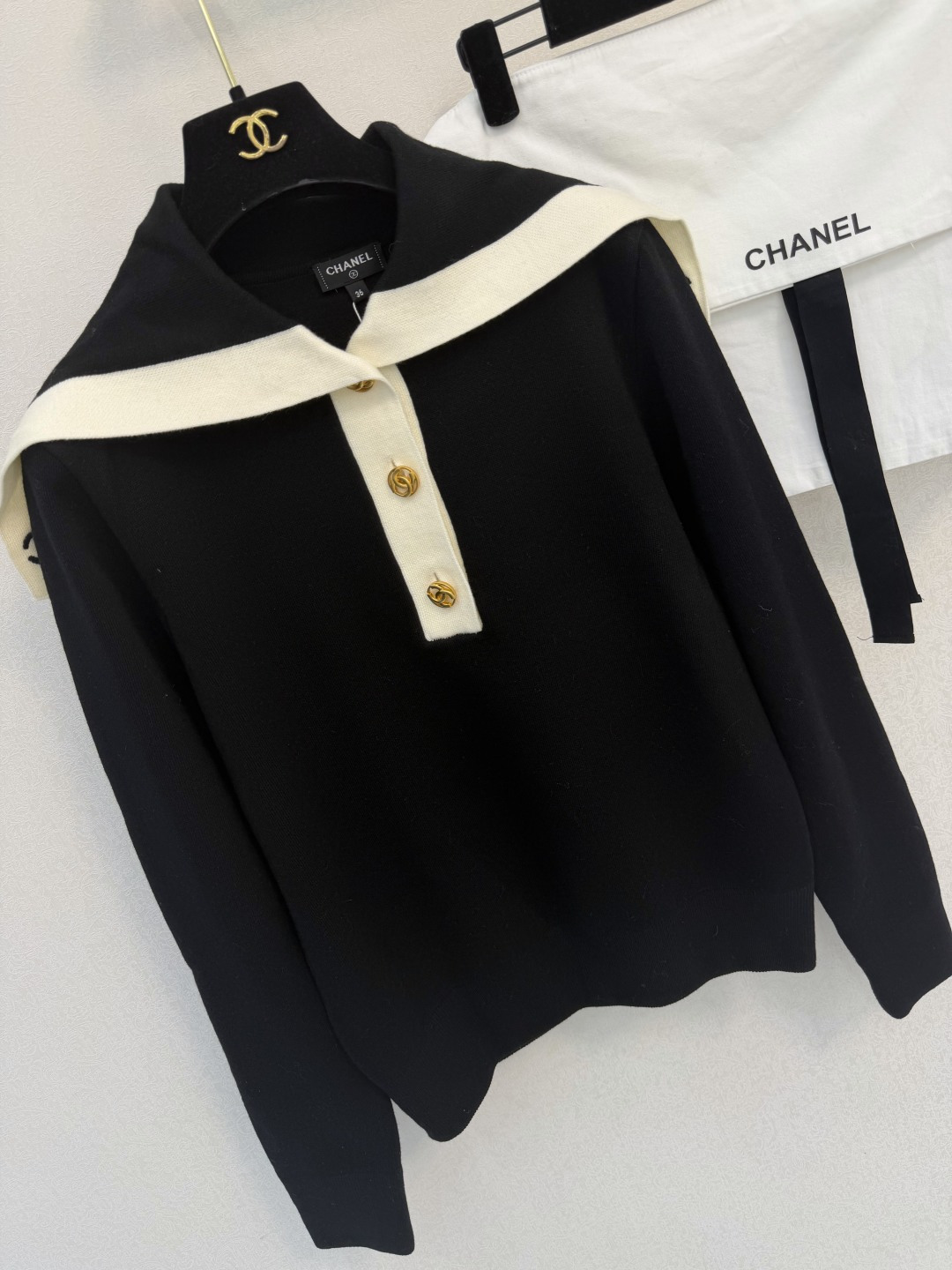 小香新品🆕🆕 海军领半开衫💗💗实拍图🆕🆕两色3码
