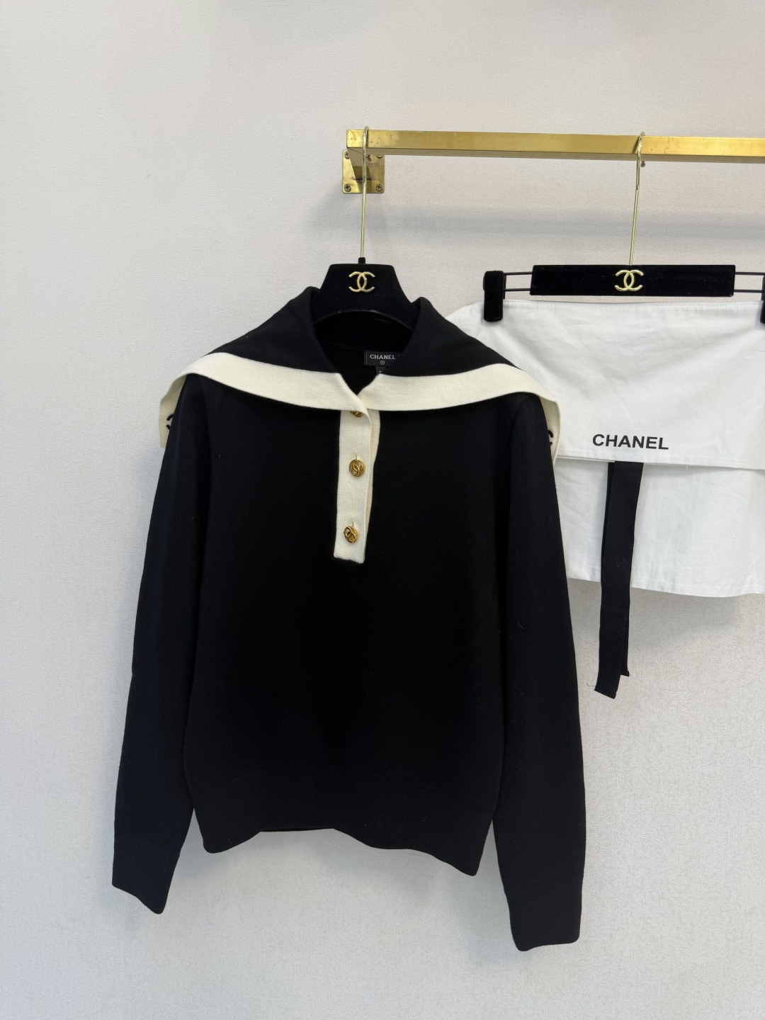 小香新品🆕🆕 海军领半开衫💗💗实拍图🆕🆕两色3码