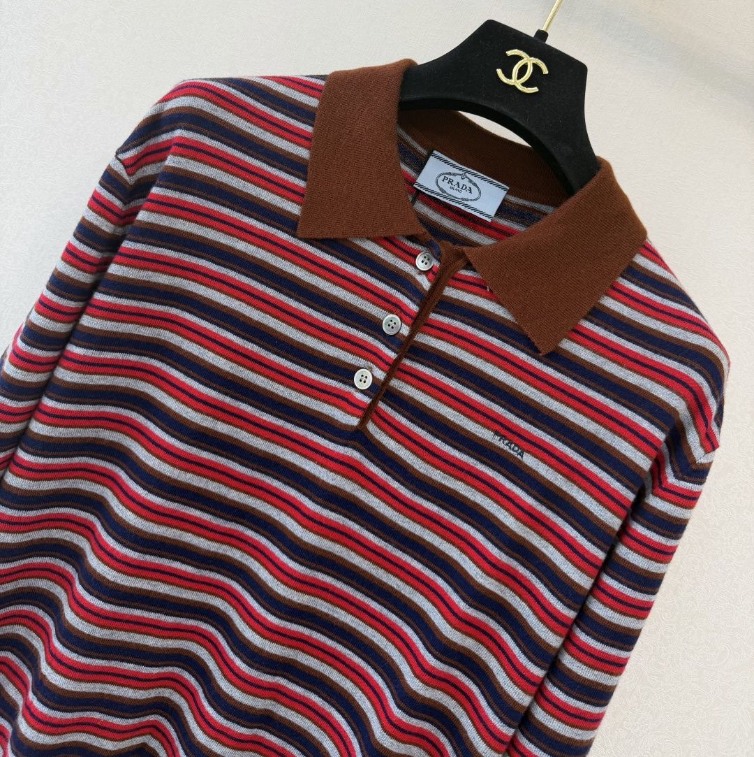 普拉达新品🆕🆕 Polo领长袖💗💗实拍图🆕🆕