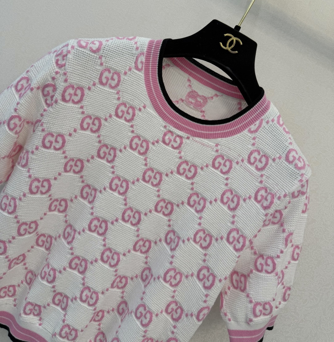古驰经典爆款🆕🆕 圆领短袖💗💗实拍图🆕🆕