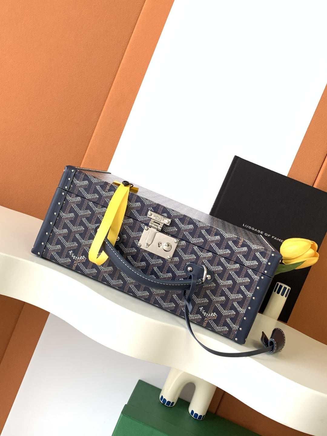 Goyard JOUX 8-slot watch case hard trunk leather lining automatic lock