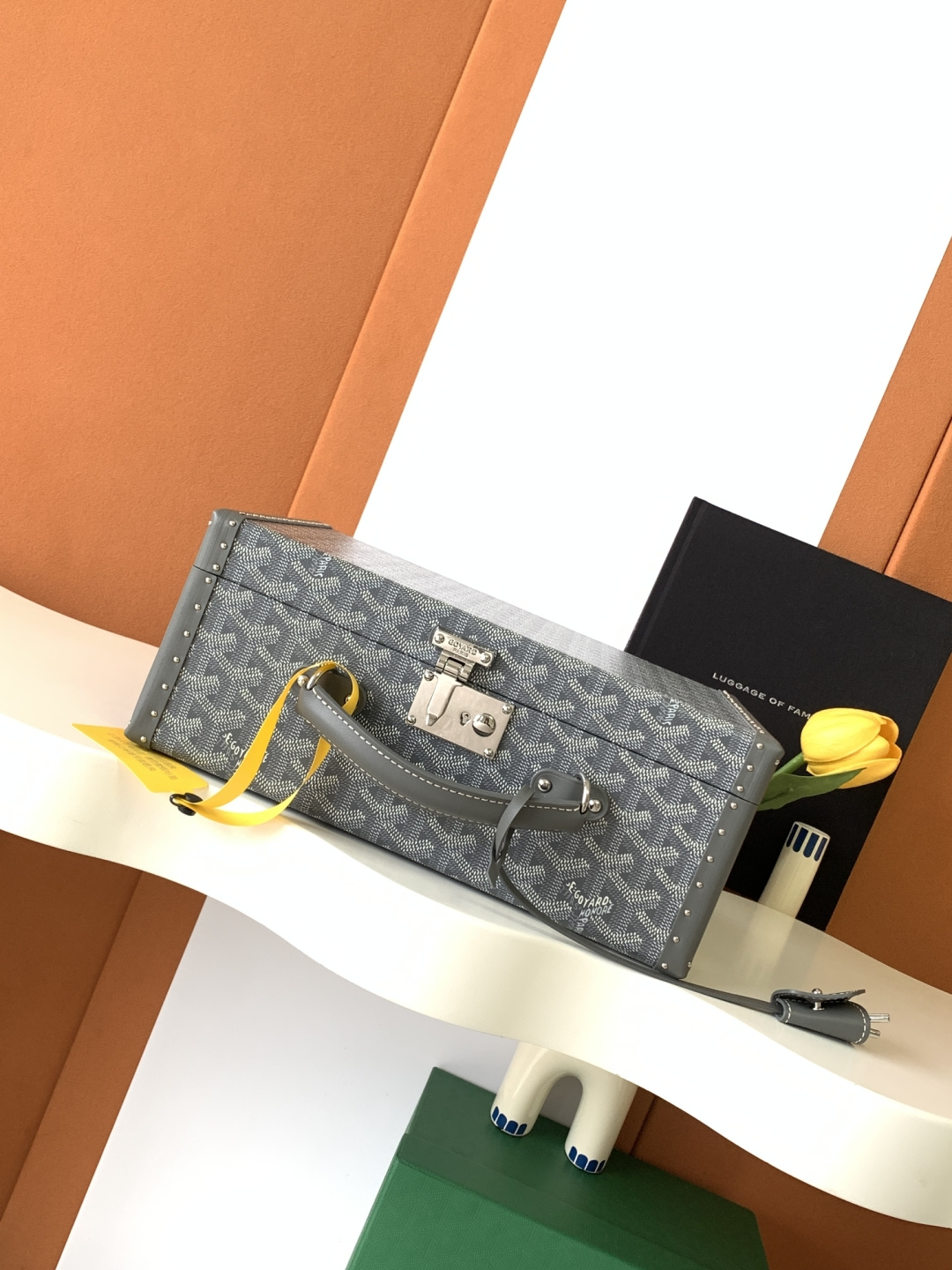 Goyard JOUX 8-slot watch case hard trunk leather lining automatic lock