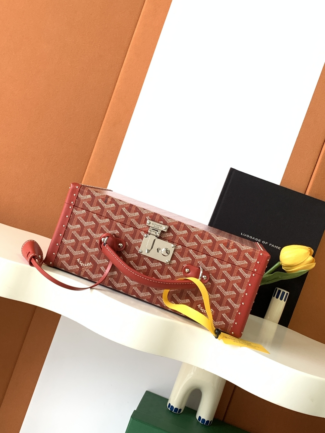 Goyard JOUX 8-slot watch case hard trunk leather lining automatic lock