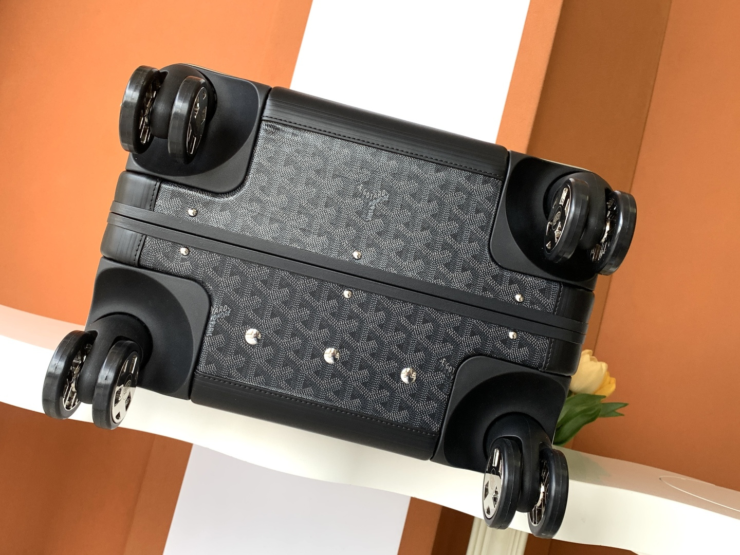 Goyard Rolling Suitcase Black 20in travel