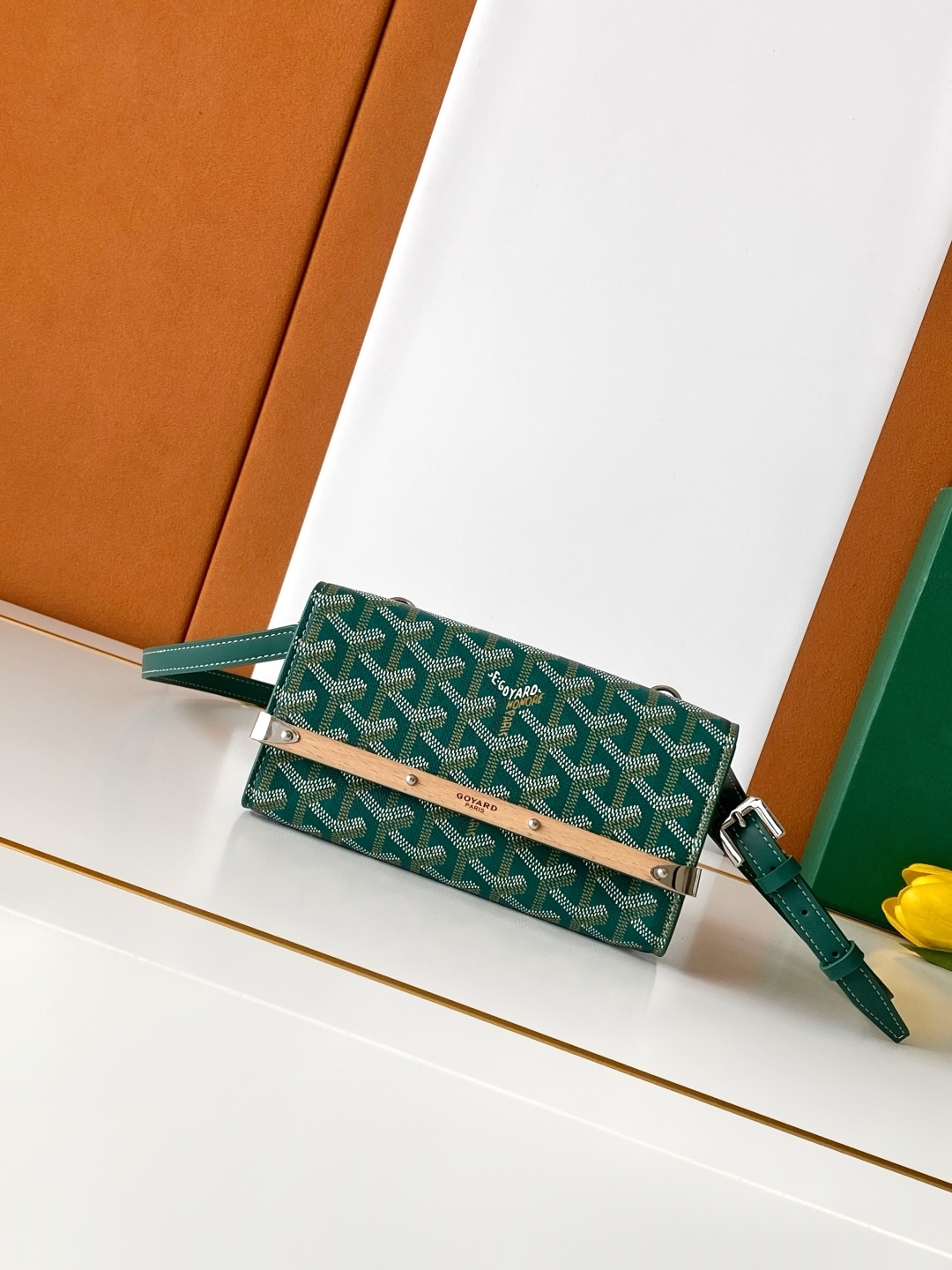Goyard Monte-Carlo Mini Clutch Wooden Stripes Strap