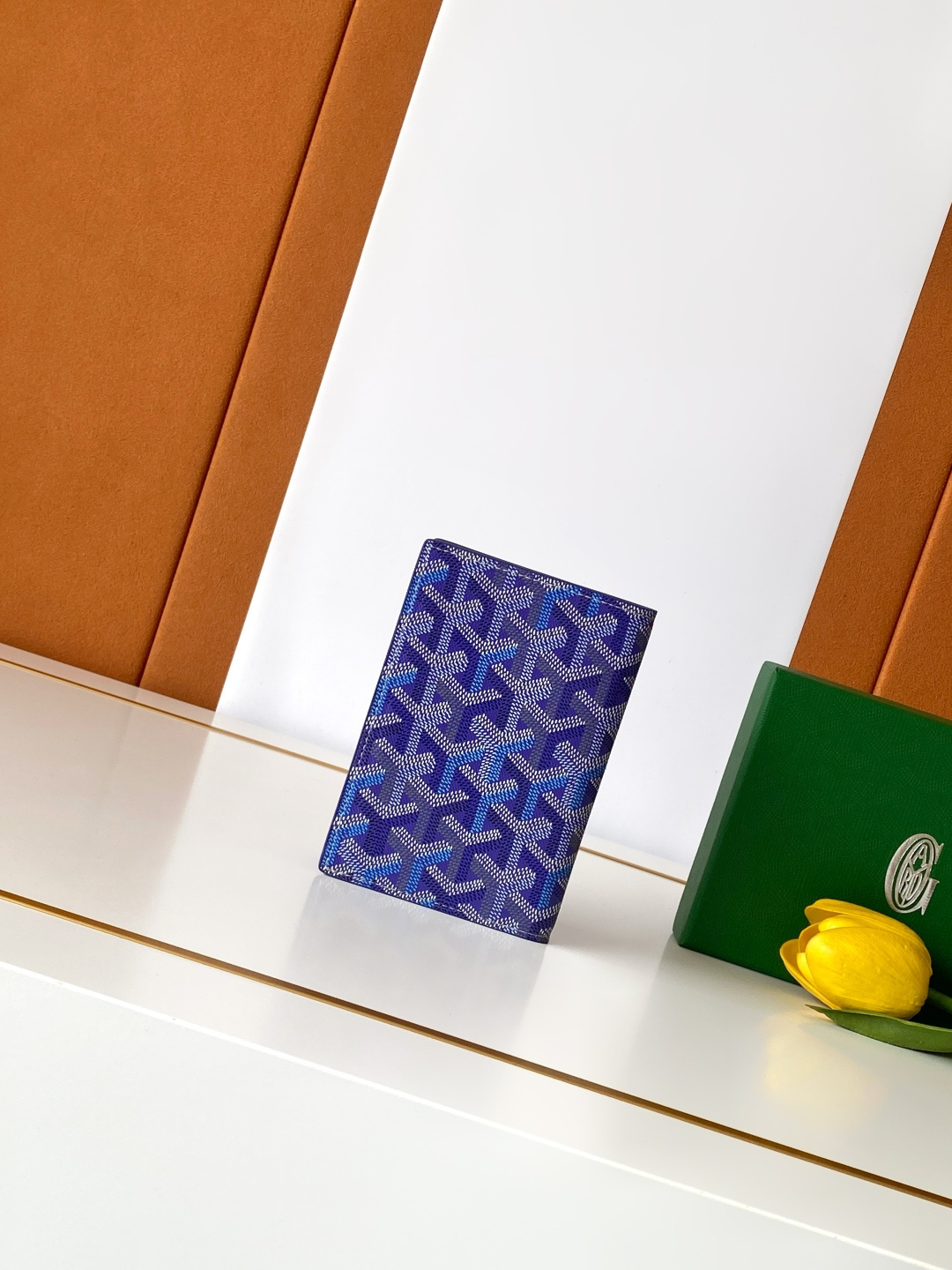 Goyard GRENELLE Passport Holder GOYARDINE Canvas Blueberry Purple