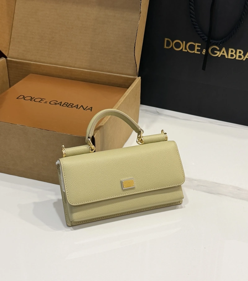 Дольче и Габбана мини-сумка с ручками желтого цвета Dolce & Gabbana