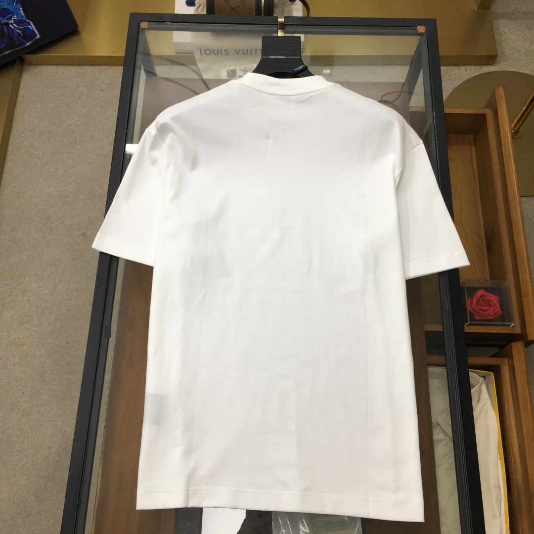 “High-Tech Design T-Shirt Summer 2025: Customized Silk Cotton, Black & White, M-3XL” - 图片 8