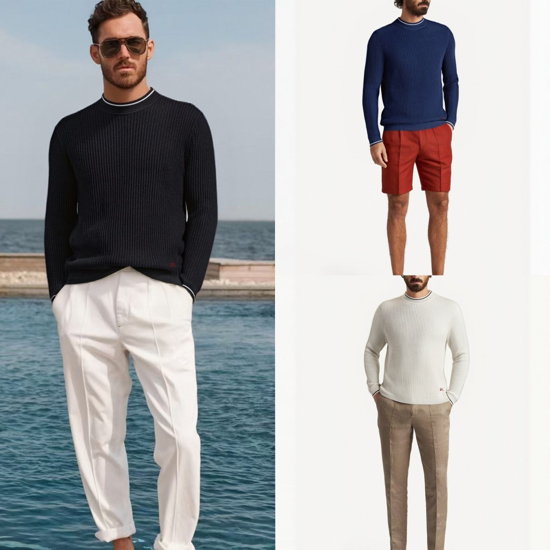 NO:656574,New products at the counter [ISAiA] 25 new autumn and winter twist knitted style wool blended sweaters, men's old money style casual urban sweaters. Shared by top domestic sales channels, Italy's top luxury brand isaia. Minimalist and elegant design, twisted knitted shape, high-end wool blended fabrics, showing the brand's luxurious temperament, a must-have for urban men!  All of Isaia's clothing uses the most top-notch fabrics in today's clothing industry, coupled with Italy's unique traditional craftsmanship, making the brand a 'real luxury product in the clothing industry.'  It has a good reputation. Each piece of clothing will be inspected at least 6 times inside and out before it is released to ensure that all the quality can reach the highest level. No matter what aspect, it is undoubtedly the best choice. The style must be effective on the upper body, perfectly cut, unique in design, and long-lasting. The aristocratic aura of the upper body cannot be replaced, and it is very classy!  The overall shape is elegant and elegant, and the fabric is made of high-end wool knitted yarn, which has a perfect touch against the skin, a natural drape, and is super comfortable and pleasant to wear next to the body. The texture is different from ordinary knitted fabrics, and the overall wiring workmanship is very clear and meticulous!  High-end fashion products that are visible to the naked eye!  Size M-3XL Color Black Cream Royal Blue M Size Bust 100 Shoulder Width 43 Sleeve Length 62 Clothes Length 67 L Size Chest 104 Shoulder Width 44 Sleeve Length 63 Clothes Length 68  Bust 116, Shoulder Width 47, Sleeve Length 66, Clothes Length 71. Size recommendation: Wear M size if you are under 130 catties, L size if you are 130-145 catties, XL size if you are 145-160 catties, 2XL size if you are 160-175 catties, 3XL size if you are 175-185 kg, sweaters, alexander wang19860909专柜新品【ISAiA】 25秋冬新款麻花针织造型羊毛混纺毛衣,男士老钱风休闲都市针织衫.顶级内销渠道分享,意大利顶级奢侈品牌isaia.极简大气的设计,麻花针织造型,高端羊毛混纺面料,呈现出品牌的奢华气质范儿,都市型男必备！ Isaia所有服饰均选用现今服装界最顶级的面料,加上意大利得天独厚的传统手工艺使得该品牌又有 “服装界真正的奢侈品” 之美誉.每件服饰在面世前至少会被里里外外检查6遍以上,以保证所有的品质都能达到的级别.的东西无论是哪个方面无疑都是最好的选择,款式要上身有效果,剪裁完美,设计独特,而且经久不衰,上身的贵族气场无法替代,并且很有档次！ 整体造型大气典雅,面料采用高端羊毛针织纱线,触肤感完美,垂感自然,贴身穿做超级舒适宜人.质感区分普通针织面料,整体走线做工非常明朗缜密！肉眼可辨的高端的时尚产物！尺码M-3XL 颜色黑色 奶白 宝蓝 M码 胸围100 肩宽43 袖长62 衣长67 L码 胸围104 肩宽44 袖长63 衣长68 XL码胸围108 肩宽45 袖长64 衣长69 2XL码 胸围112 肩宽46 袖长65 衣长70 3XL码 胸围116 肩宽47 袖长66 衣长71 尺码推荐 130斤以内穿M码,130-145斤穿L码,145-160斤穿XL码,160-175斤穿2XL码,175-185斤穿3XL码,,sweaters,alexander wang,Men's clothing