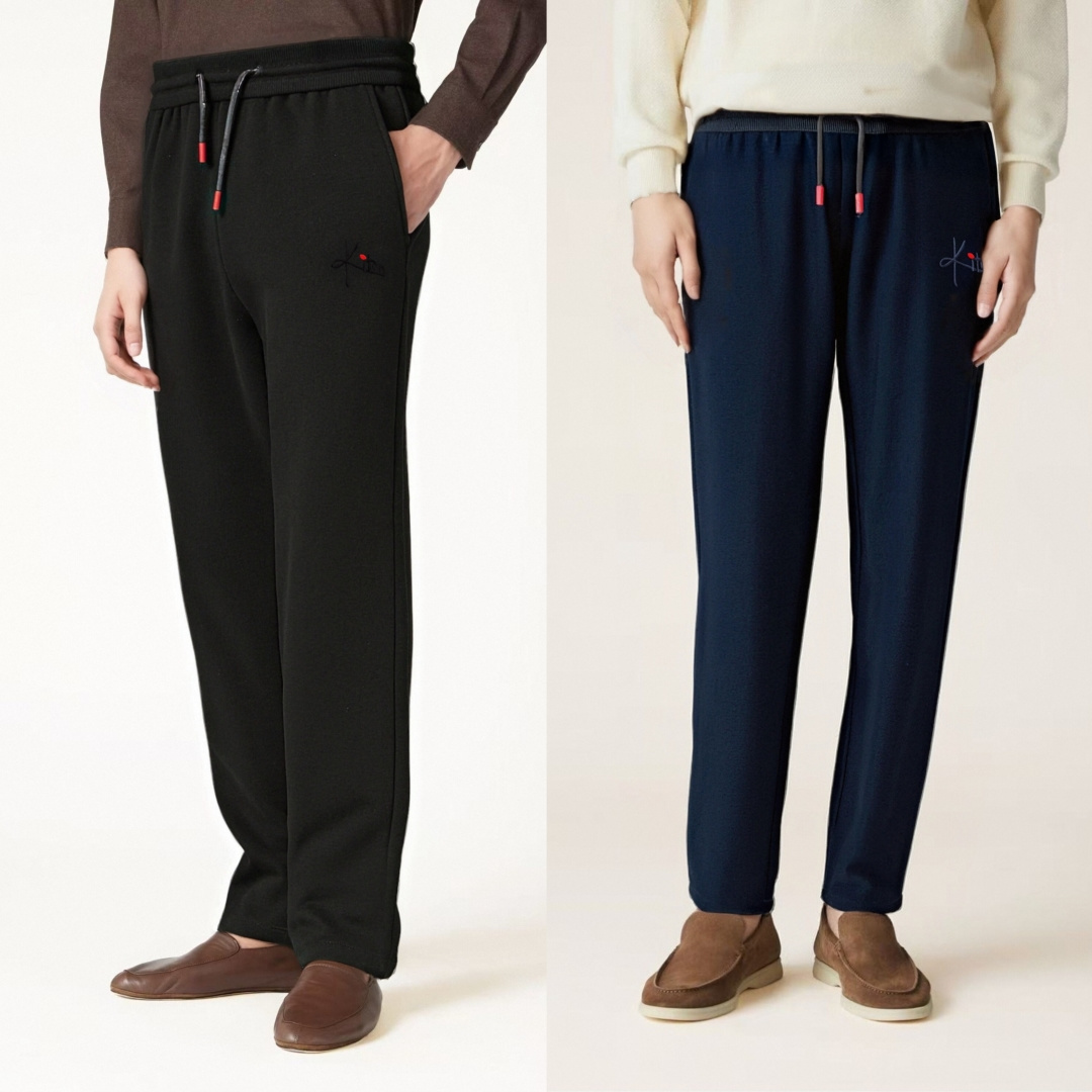 NO:690539,New products at the counter [Kiton]  The new men's casual sports pants for autumn and winter 2025 interpret modern urban aesthetics with a calm dark blue tone. The waist is designed with a drawstring, and the rope ends are embellished with eye-catching red details. The left knee is decorated with exquisite brand embroidery logo, which shows the quality in a low-key manner. The fabric is made of high-tech blended materials, which has elastic support and breathability performance, and the surface presents a delicate texture. The three-dimensional tailoring and straight version ensure freedom of movement and neat silhouette. Suitable for urban leisure,  For gym training and daily outings, it can be worn with a sweatshirt to create a sporty style, or with a simple top for a casual look. With exquisite craftsmanship, functionality and fashion details are perfectly integrated, and through the ingenuity of color collision and embroidered logos, it has become a must-have item in the modern men's wardrobe that combines practicality and style. 48-56 (model is 173, 143 pounds, upper body size 50),, hoodie, sweatshirts,19860909专柜新品【Kiton奇顿】 2025秋冬新品男士休闲运动裤,以沉稳深蓝色调诠释现代都市美学.腰部采用抽绳设计,绳尾点缀醒目的红色细节,左膝处饰有精致品牌刺绣标识,低调彰显品质.面料选用高科技混纺材质,兼具弹性支撑与透气性能,表面呈现细腻肌理质感.立体剪裁配合直筒版型,确保运动自由度与利落廓形.适合都市休闲、健身房训练及日常出街场合,可搭配卫衣塑造运动风范,或搭配简约上衣打造休闲造型.以精湛工艺将功能性与时尚细节完美融合,通过色彩碰撞与刺绣标识的巧思,成为现代男士衣橱中兼具实穿性与风格感的必备单品.48-56（模特173,143斤上身50码）,,hoodie,sweatshirts,,Men's clothing