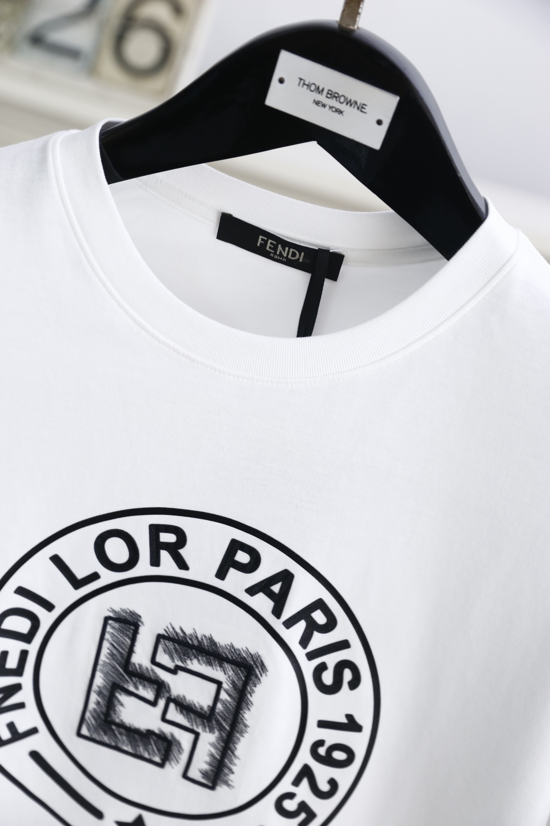 🔥芬迪/Fe*di.2025夏季新品男士圆领短袖🍃胸前奢华品牌字母LOGO标识标注👍🏼上身就能体会这款设