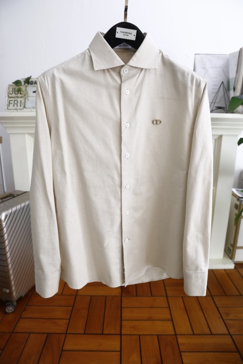 Dior Men's Summer Lightweight Long Sleeve Shirt with Classic Logo Design 7 Dior Men's Summer Lightweight Long Sleeve Shirt with Classic Logo Design