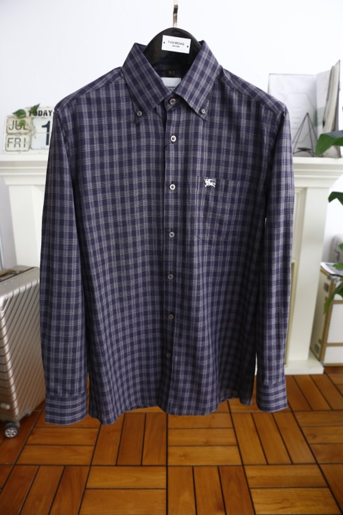 Burberry Men's Classic Fit Long Sleeve Checkered Button-Down Shirt 1 Burberry Men's Classic Fit Long Sleeve Checkered Button-Down Shirt