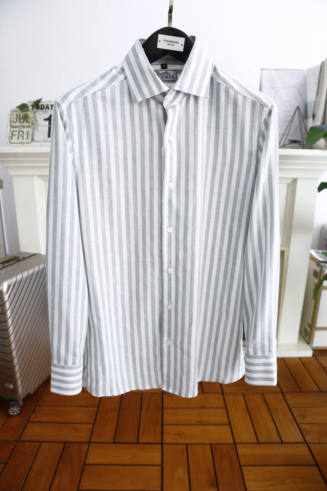 Hermès Men's Striped Shirt - Classic Luxury, Comfortable Fit