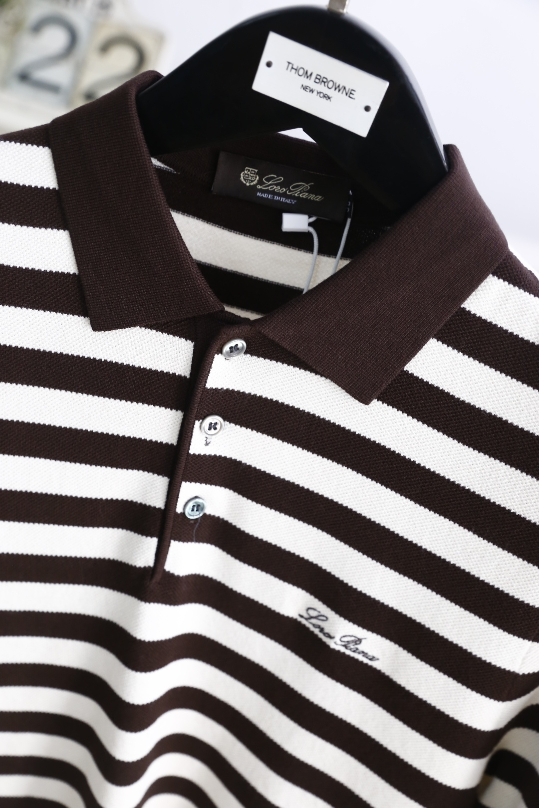 🔥lP🆕.2025秋季新品男士条纹翻领POLO针织衫👍🏼高级定制百搭款式 任何人都可以轻松驾驭 采用高档