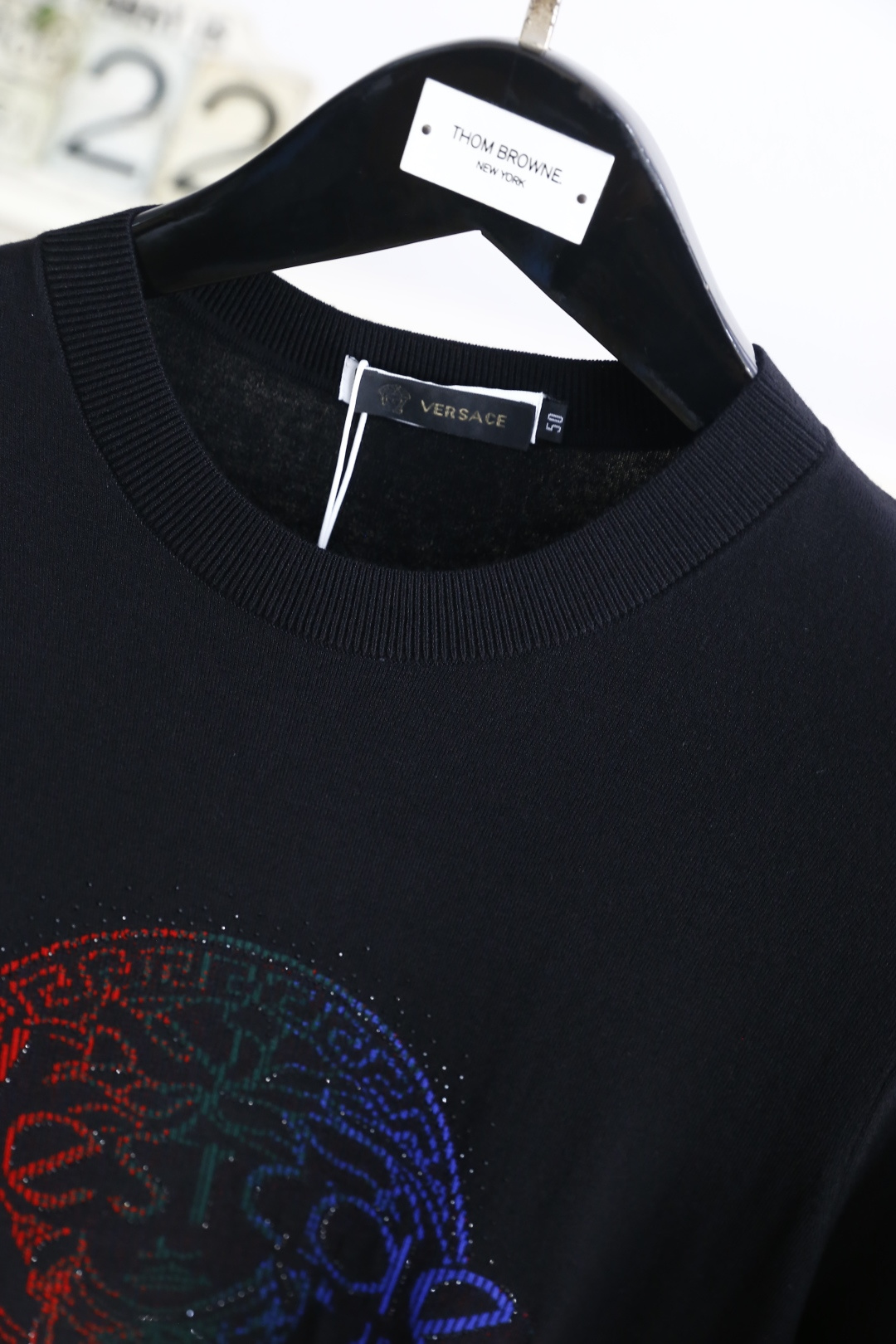 🔥范思泽/Ver*ace.2025秋季新款🆕时尚男士圆领短袖针织衫！奢华经典品牌美杜莎LOGO设计！高级