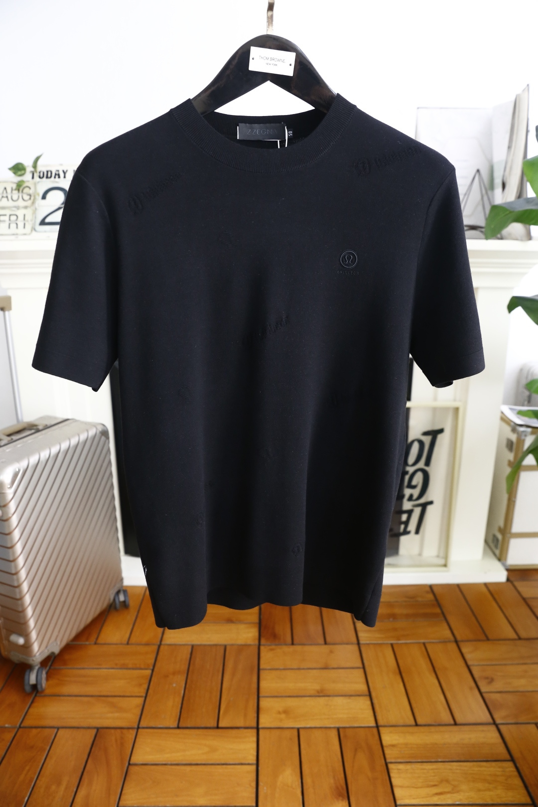 🔥LULU.2025秋季新款🆕时尚男士圆领短袖针织衫！奢华经典定制LOGO设计！高级定制百搭款式 任何人