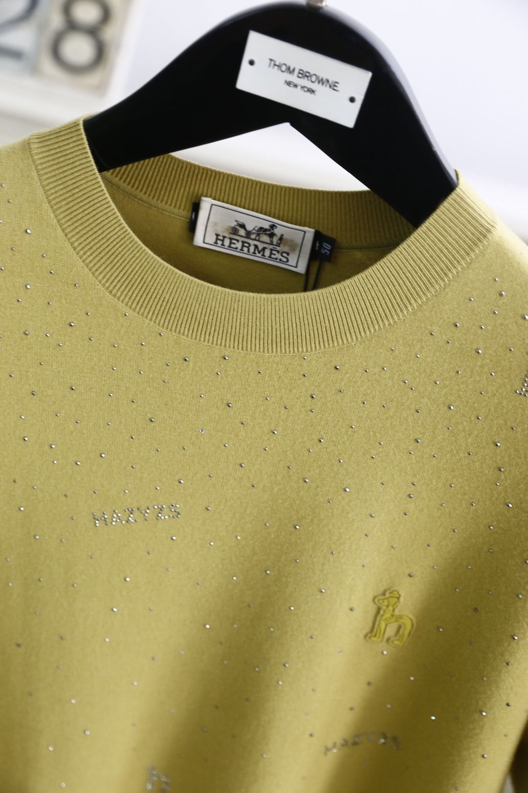 🔥爱马仕.2025秋季新款🆕时尚男士圆领短袖针织衫！奢华经典品牌元素LOGO设计！高级定制百搭款式 任何