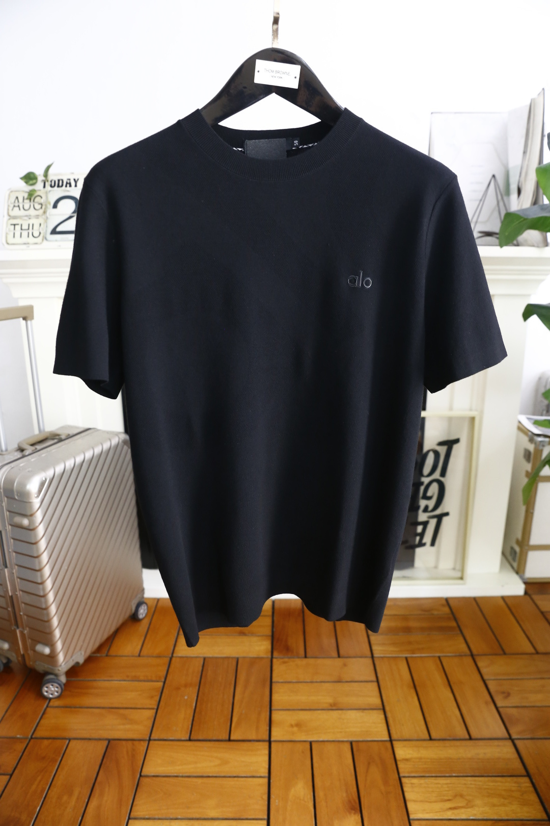 🔥alo.2025秋季新款🆕时尚男士圆领短袖针织衫！奢华经典字母LOGO设计！高级定制百搭款式 任何人都