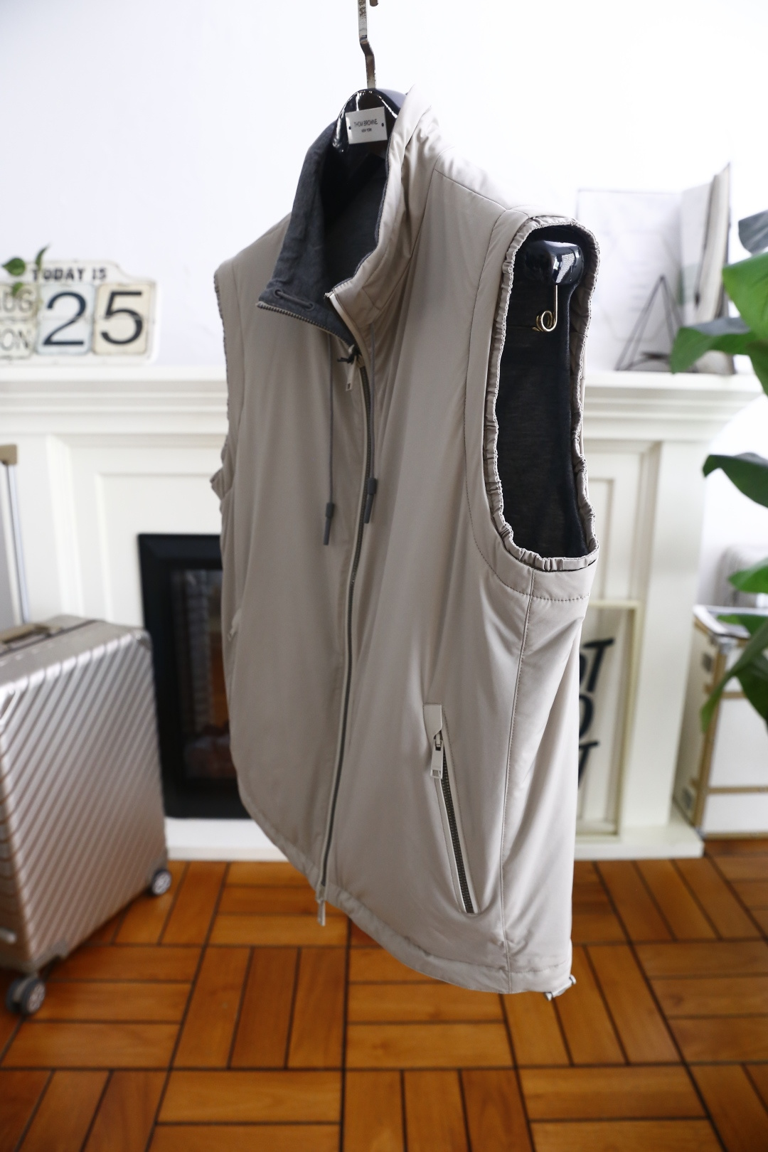 🔥杰尼*/Ze*na.2025秋季男士新品双面可穿薄棉马甲！奢华经典品牌原版字母LOGO设计😎男士商务休