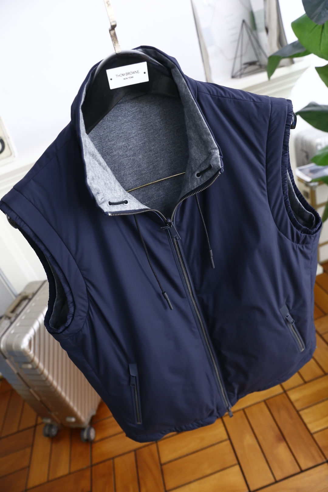 🔥杰尼*/Ze*na.2025秋季男士新品双面可穿薄棉马甲！奢华经典品牌原版字母LOGO设计😎男士商务休