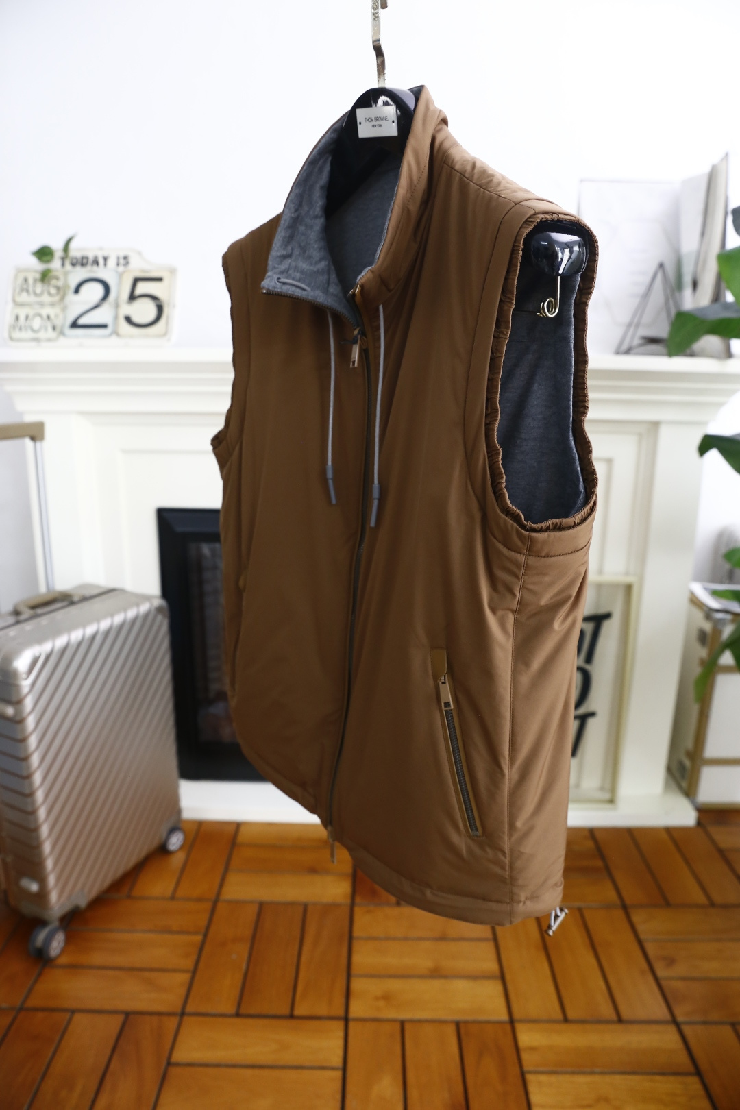 🔥杰尼*/Ze*na.2025秋季男士新品双面可穿薄棉马甲！奢华经典品牌原版字母LOGO设计😎男士商务休