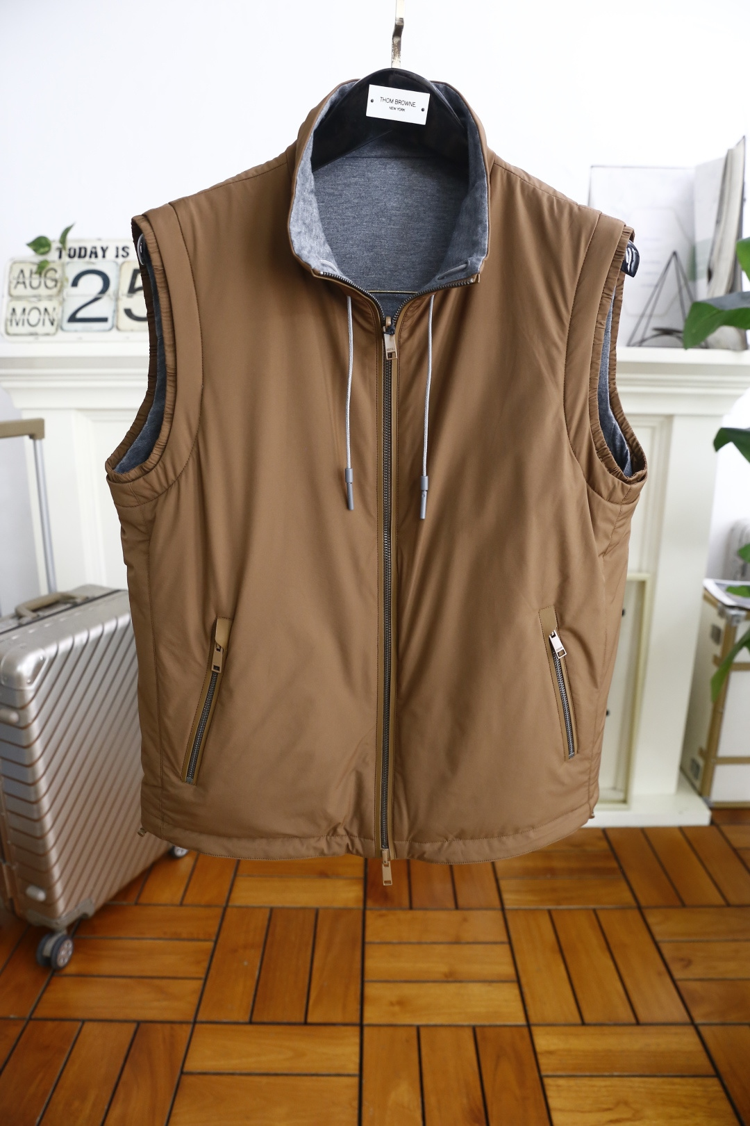 🔥杰尼*/Ze*na.2025秋季男士新品双面可穿薄棉马甲！奢华经典品牌原版字母LOGO设计😎男士商务休