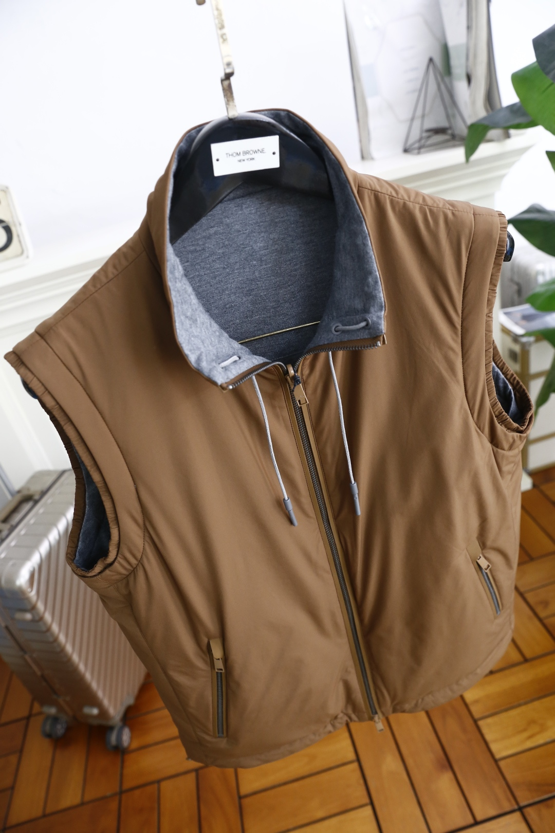 🔥杰尼*/Ze*na.2025秋季男士新品双面可穿薄棉马甲！奢华经典品牌原版字母LOGO设计😎男士商务休