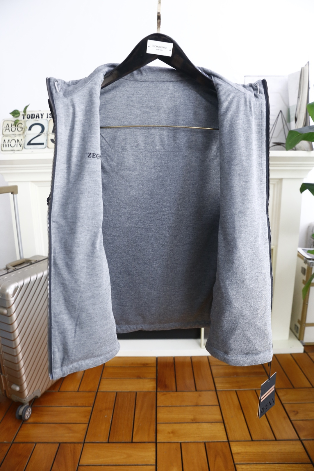 🔥杰尼*/Ze*na.2025秋季男士新品双面可穿薄棉马甲！奢华经典品牌原版字母LOGO设计😎男士商务休