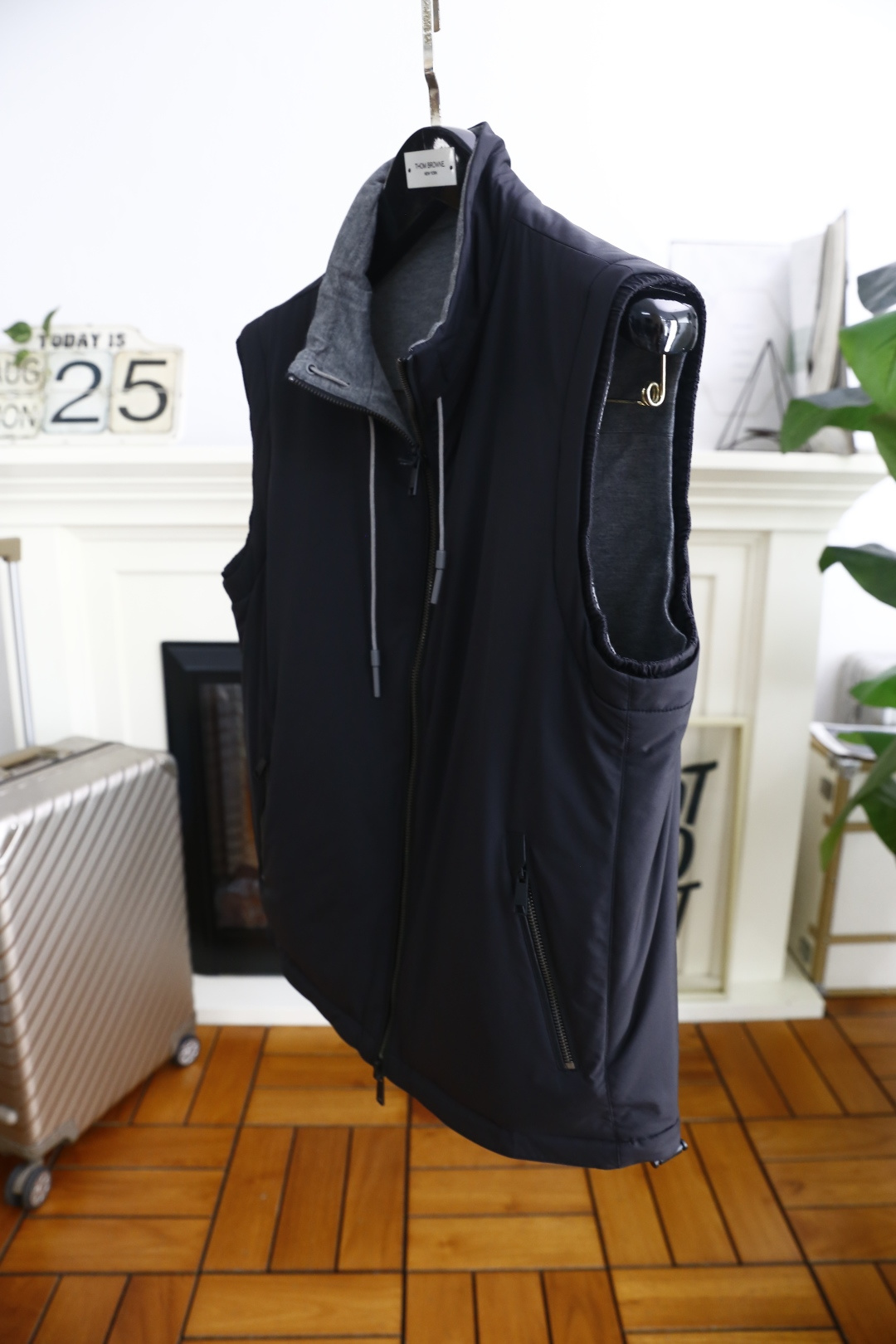 🔥杰尼*/Ze*na.2025秋季男士新品双面可穿薄棉马甲！奢华经典品牌原版字母LOGO设计😎男士商务休