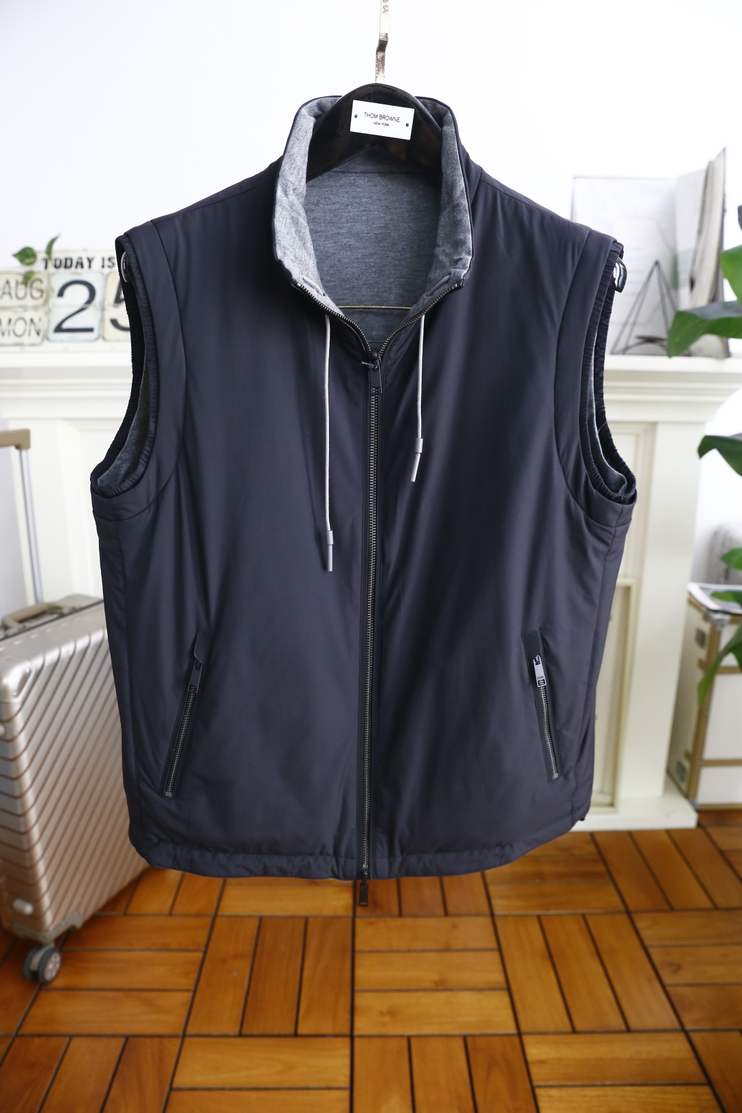 🔥杰尼*/Ze*na.2025秋季男士新品双面可穿薄棉马甲！奢华经典品牌原版字母LOGO设计😎男士商务休