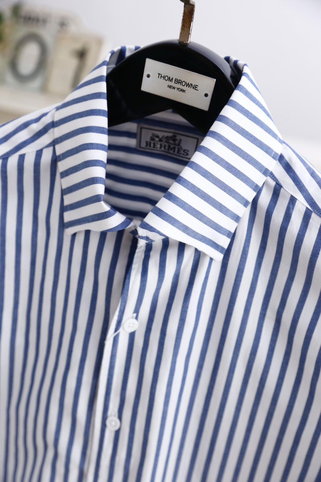 🔥爱马*/Herm*s.25秋季时尚经典条纹衬衫👔上身超帅！欧洲专柜同款单品，随意百搭！奢华经典品牌元素