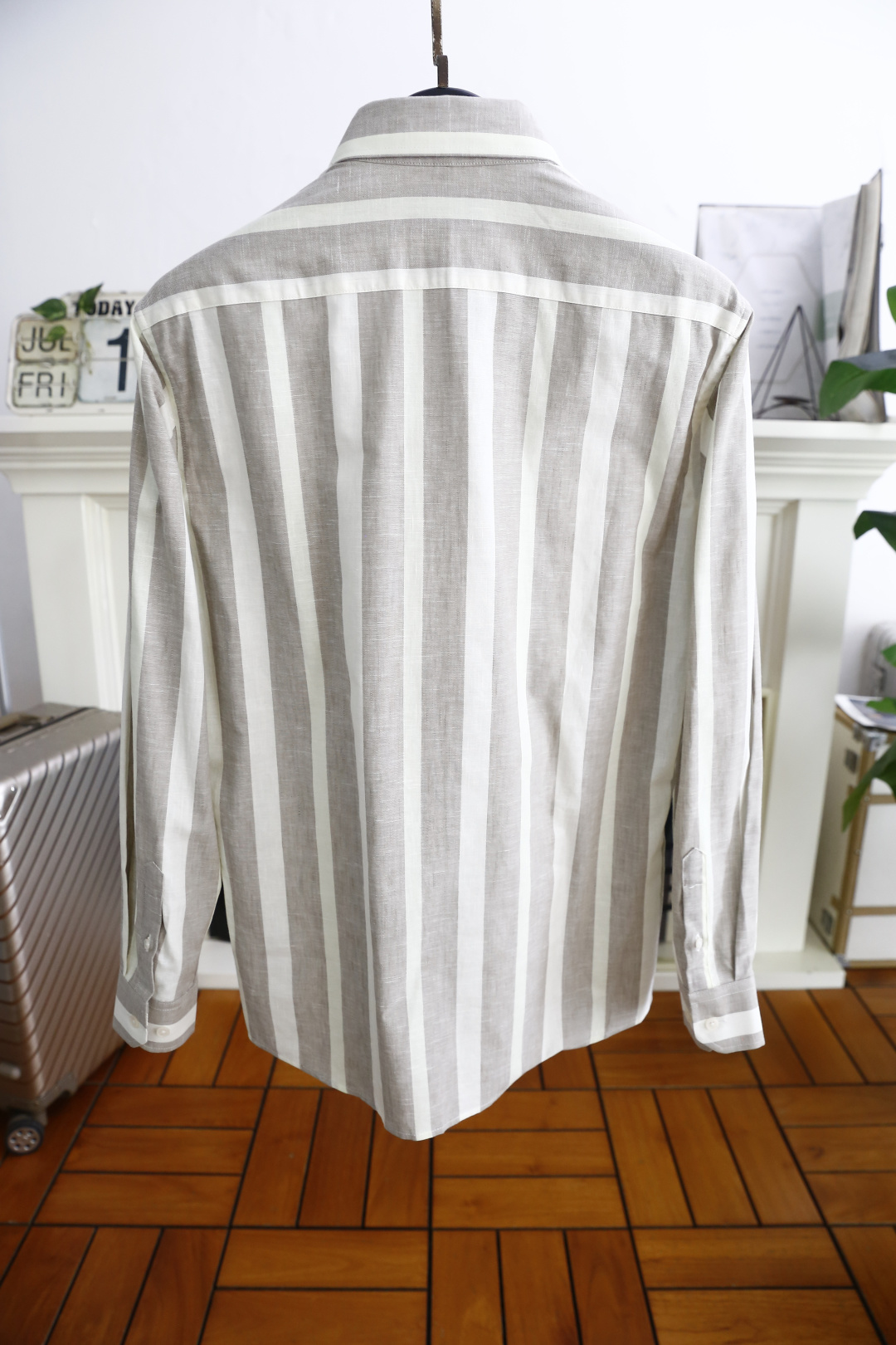 🔥爱马仕/Her*es.25秋季男士新品时尚经典条纹衬衫👔上身超帅！欧洲专柜同款单品，随意百搭！奢华经典