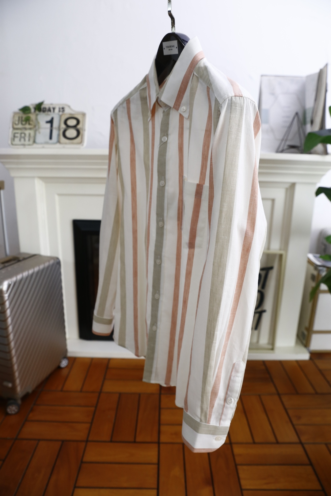 🔥爱马仕/Her*es.25秋季男士新品时尚经典条纹衬衫👔上身超帅！欧洲专柜同款单品，随意百搭！奢华经典