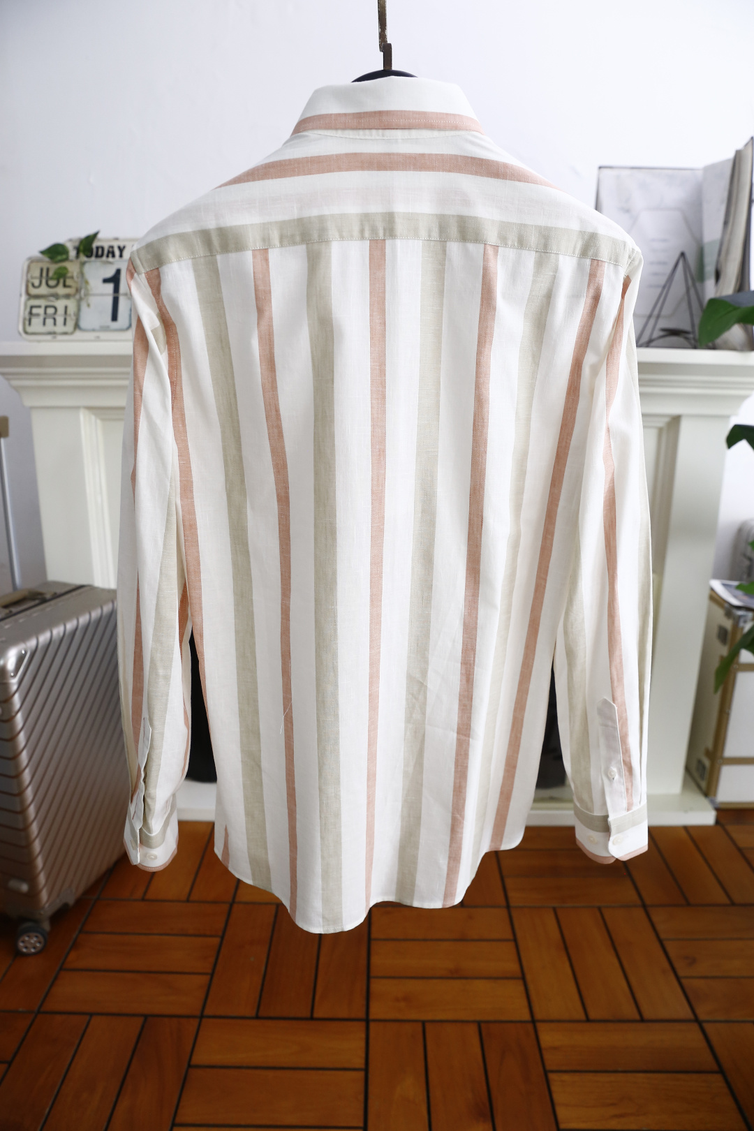 🔥爱马仕/Her*es.25秋季男士新品时尚经典条纹衬衫👔上身超帅！欧洲专柜同款单品，随意百搭！奢华经典