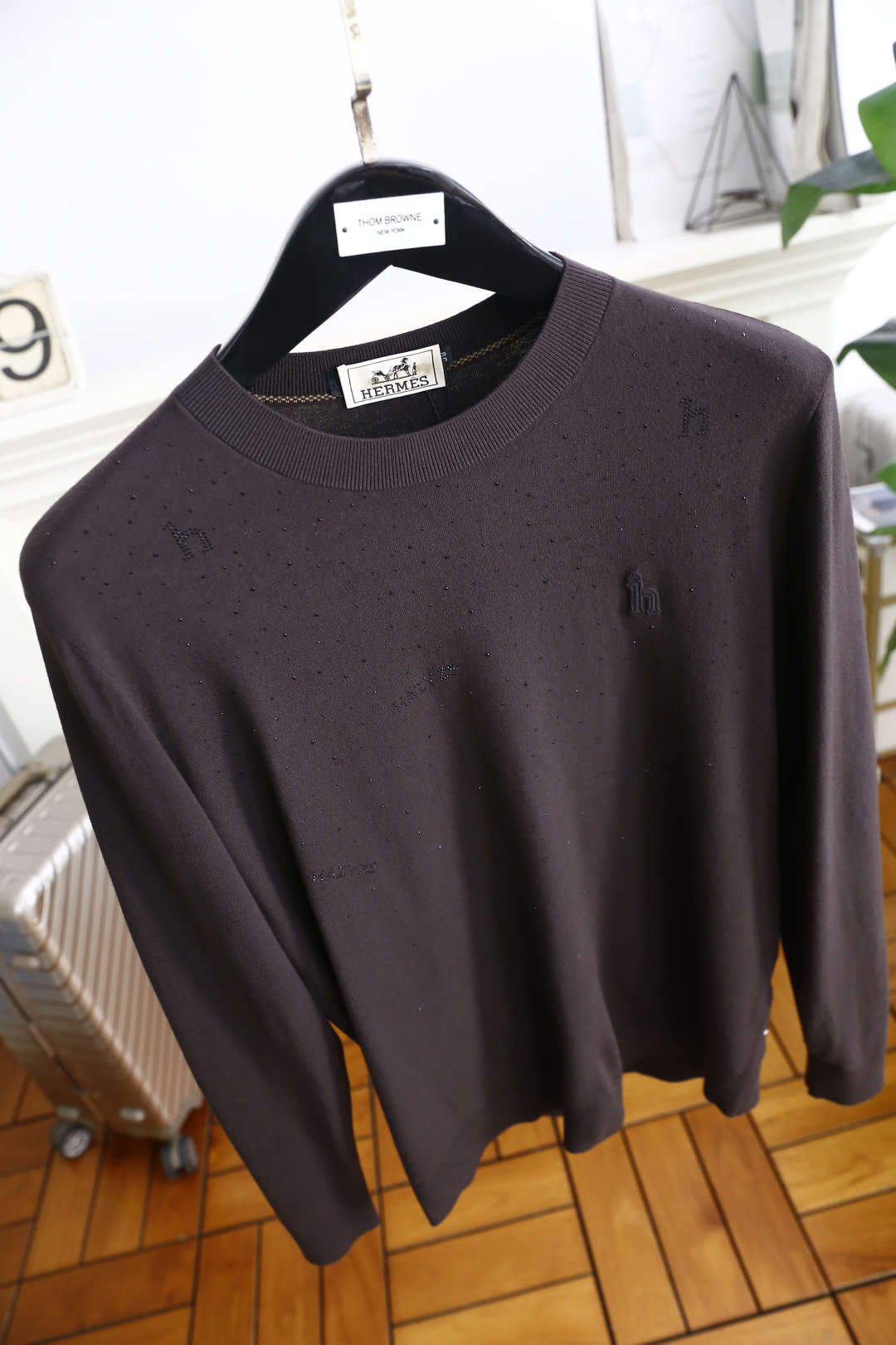 🔥爱马4/Her*es.2025秋季新品🆕时尚百搭圆领长袖针织衫🧶奢华品牌经典元素LOGO设计👍🏻走线更