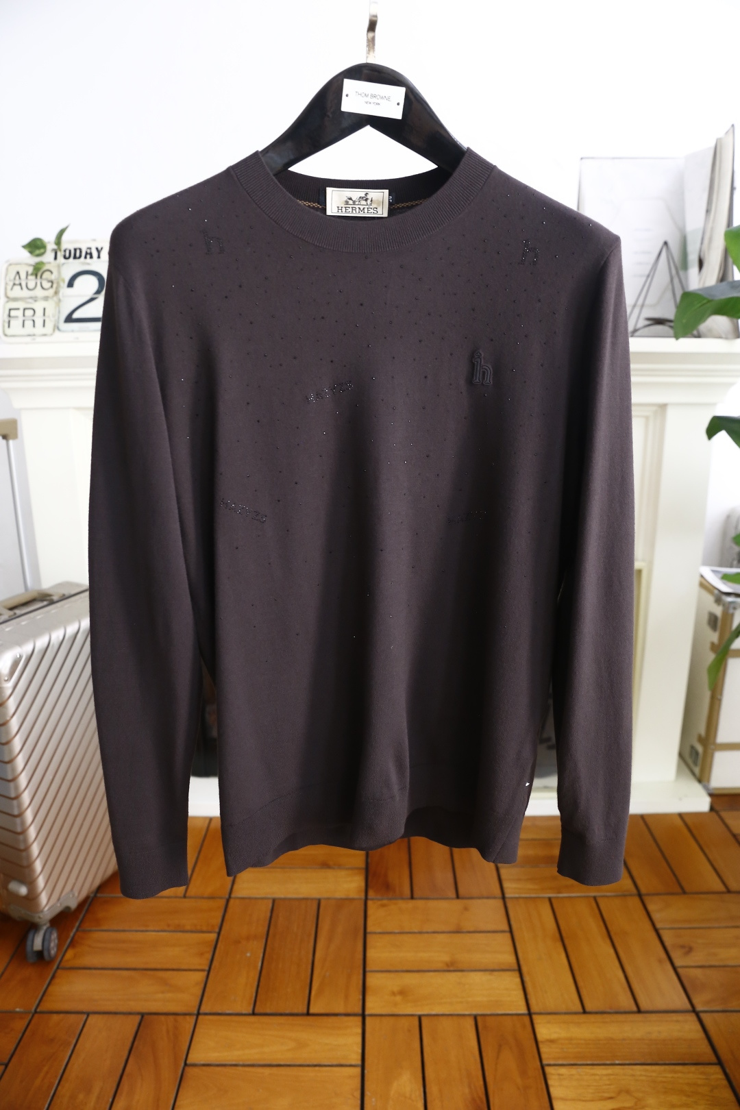 🔥爱马4/Her*es.2025秋季新品🆕时尚百搭圆领长袖针织衫🧶奢华品牌经典元素LOGO设计👍🏻走线更