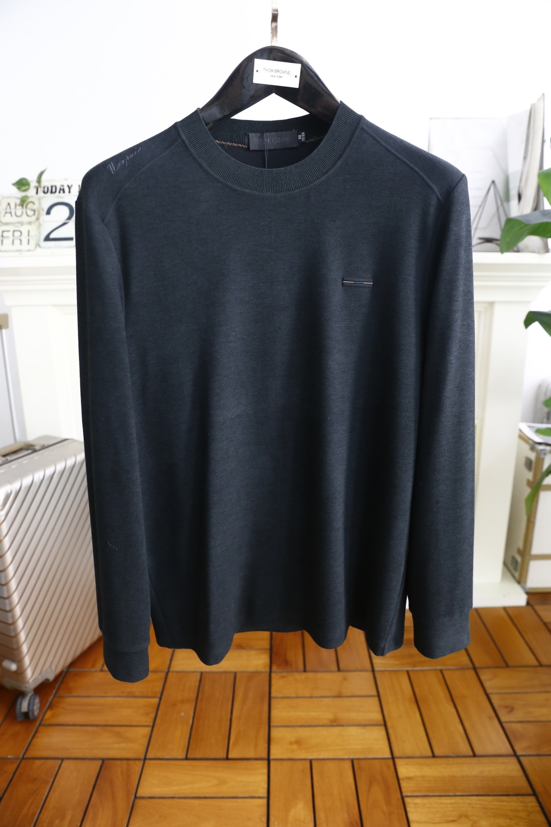 🔥杰尼*/Ze*na.2025秋季新品男士针织长袖衫👍🏼时尚经典圆领设计！奢华经典品牌元素设计👍高级定制